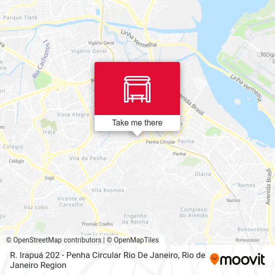 R. Irapuá 202 - Penha Circular Rio De Janeiro map