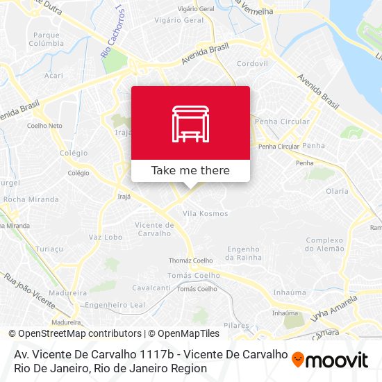 Mapa Av. Vicente De Carvalho 1117b - Vicente De Carvalho Rio De Janeiro