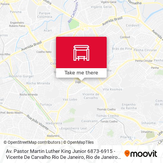 Mapa Av. Pastor Martin Luther King Junior 6873-6915 - Vicente De Carvalho Rio De Janeiro