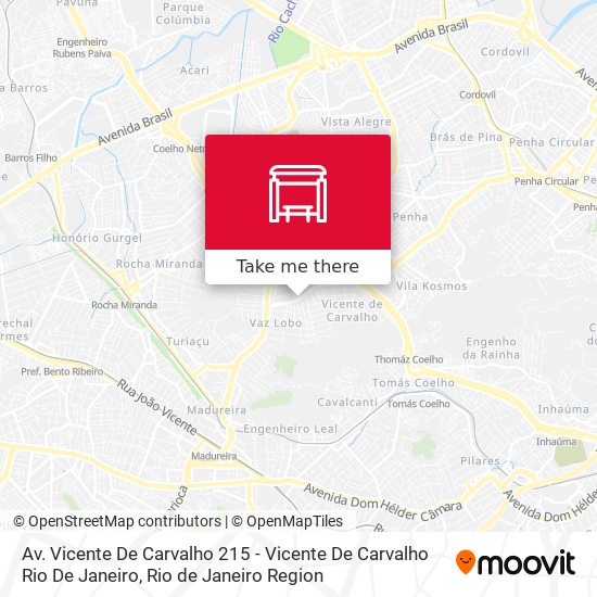 Mapa Av. Vicente De Carvalho 215 - Vicente De Carvalho Rio De Janeiro