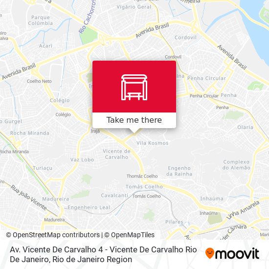 Mapa Av. Vicente De Carvalho 4 - Vicente De Carvalho Rio De Janeiro