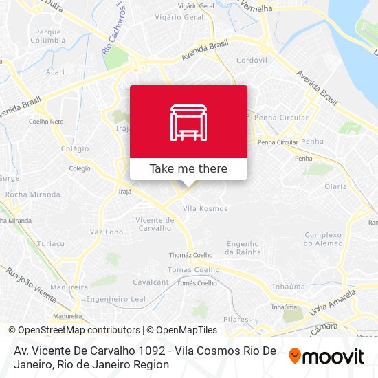 Av. Vicente De Carvalho 1092 - Vila Cosmos Rio De Janeiro map