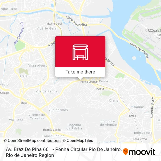 Av. Braz De Pina 661 - Penha Circular Rio De Janeiro map