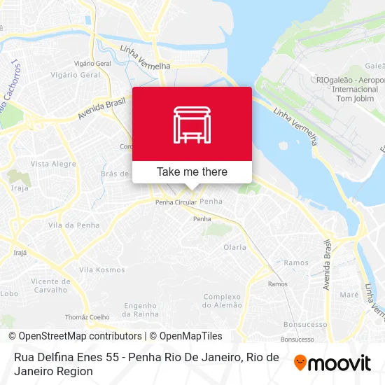 Rua Delfina Enes 55 - Penha Rio De Janeiro map