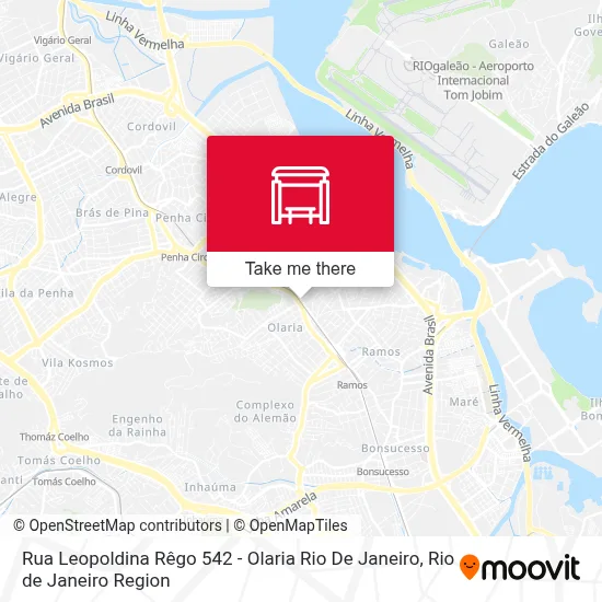 Rua Leopoldina Rêgo 542 - Olaria Rio De Janeiro map