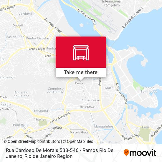 Rua Cardoso De Morais 538-546 - Ramos Rio De Janeiro map