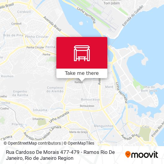 Mapa Rua Cardoso De Morais 477-479 - Ramos Rio De Janeiro