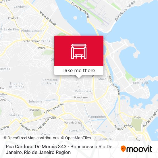 Mapa Rua Cardoso De Morais 343 - Bonsucesso Rio De Janeiro