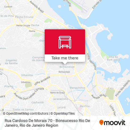 Mapa Rua Cardoso De Morais 70 - Bonsucesso Rio De Janeiro