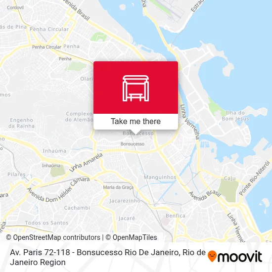 Av. Paris 72-118 - Bonsucesso Rio De Janeiro map