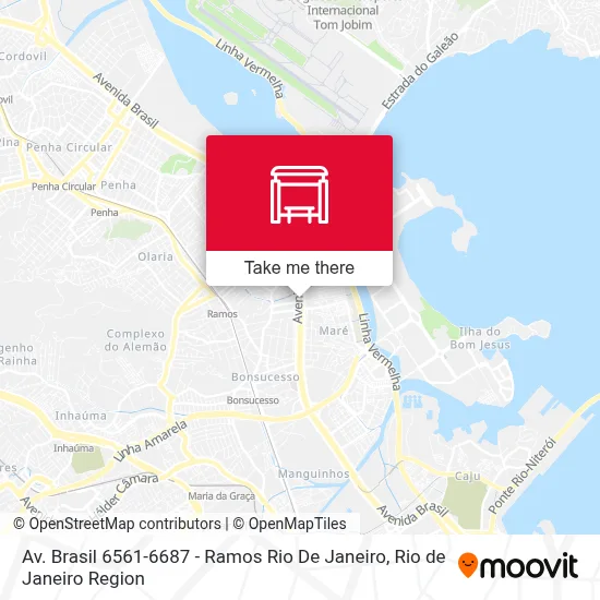 Av. Brasil 6561-6687 - Ramos Rio De Janeiro map