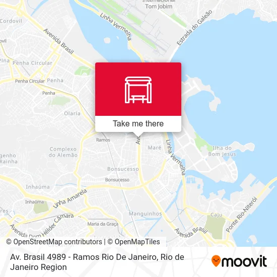 Av. Brasil 4989 - Ramos Rio De Janeiro map