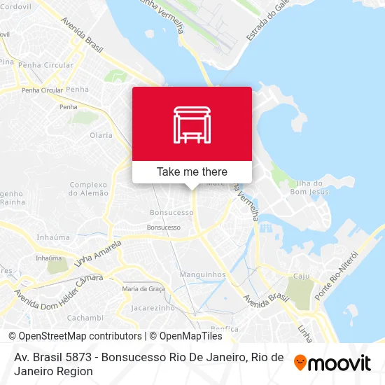 Av. Brasil 5873 - Bonsucesso Rio De Janeiro map