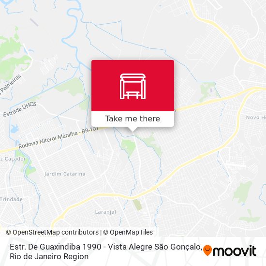 Estr. De Guaxindiba 1990 - Vista Alegre São Gonçalo map