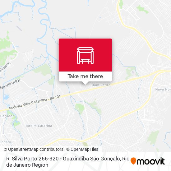 R. Silva Pôrto 266-320 - Guaxindiba São Gonçalo map