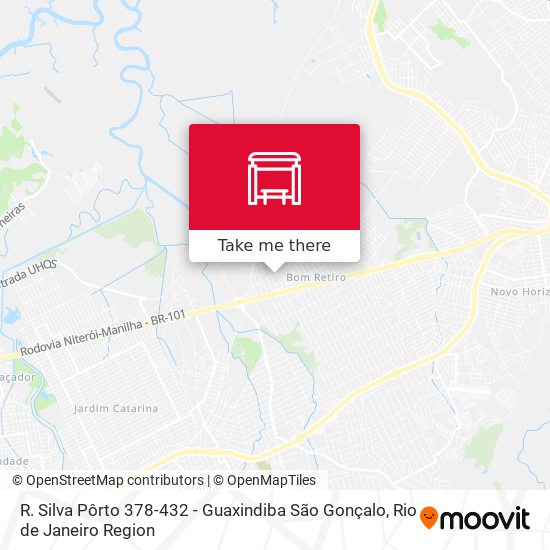 R. Silva Pôrto 378-432 - Guaxindiba São Gonçalo map