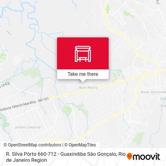 R. Silva Pôrto 660-712 - Guaxindiba São Gonçalo map
