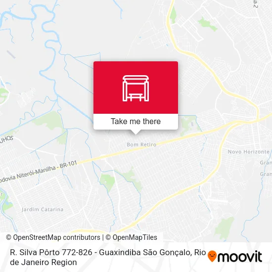 R. Silva Pôrto 772-826 - Guaxindiba São Gonçalo map