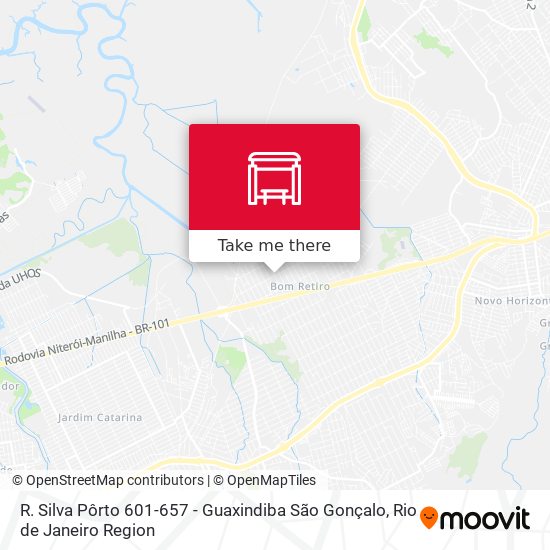 R. Silva Pôrto 601-657 - Guaxindiba São Gonçalo map