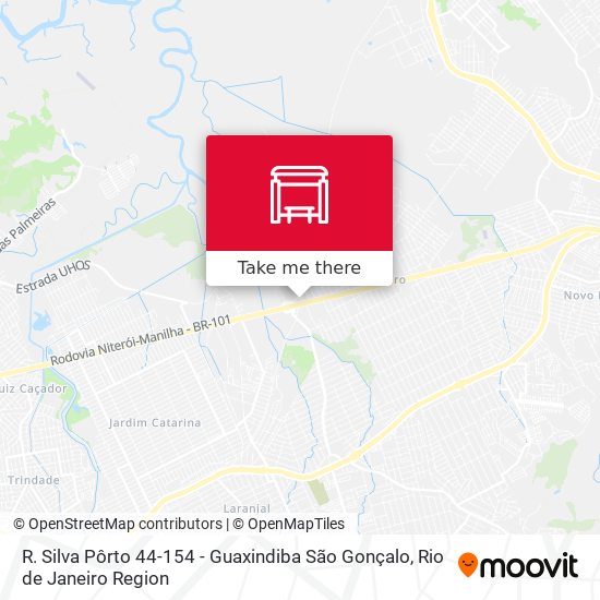 R. Silva Pôrto 44-154 - Guaxindiba São Gonçalo map