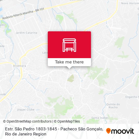 Estr. São Pedro 1803-1845 - Pacheco São Gonçalo map