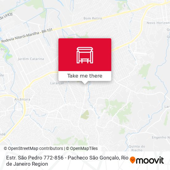Estr. São Pedro 772-856 - Pacheco São Gonçalo map