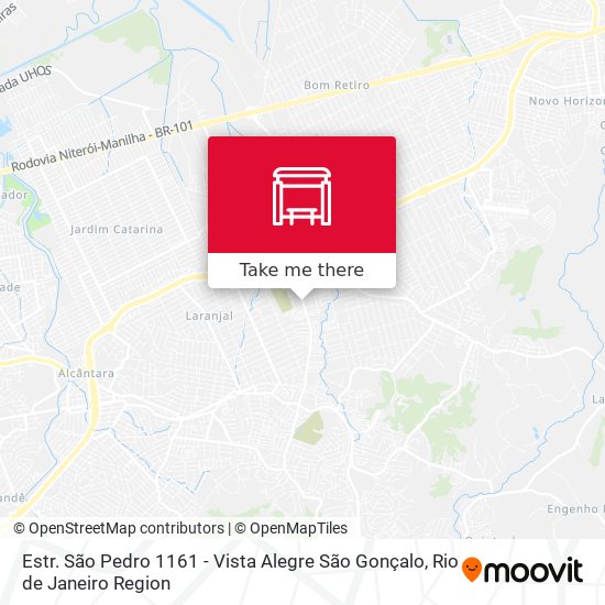 Estr. São Pedro 1161 - Vista Alegre São Gonçalo map