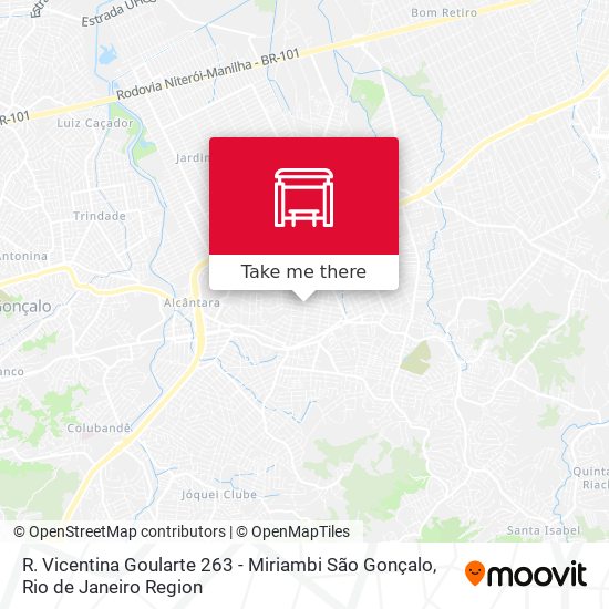 R. Vicentina Goularte 263 - Miriambi São Gonçalo map