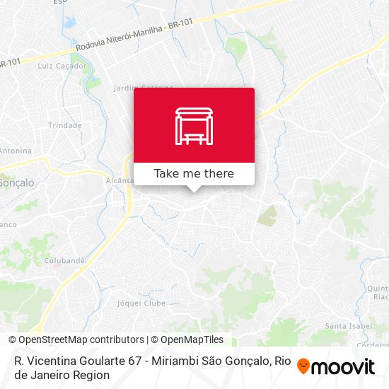 R. Vicentina Goularte 67 - Miriambi São Gonçalo map