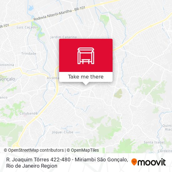 R. Joaquim Tôrres 422-480 - Miriambi São Gonçalo map