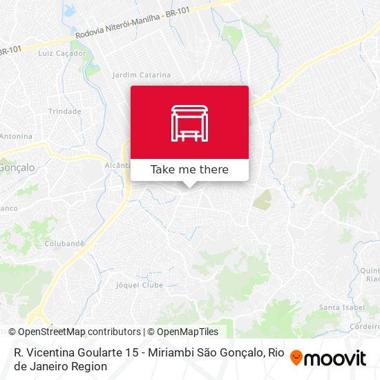 R. Vicentina Goularte 15 - Miriambi São Gonçalo map