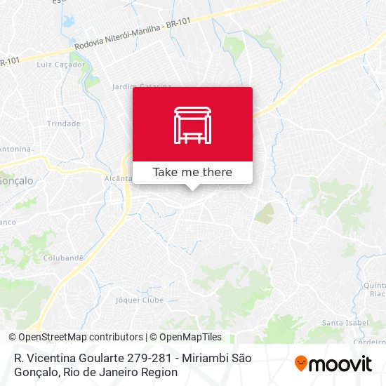 R. Vicentina Goularte 279-281 - Miriambi São Gonçalo map