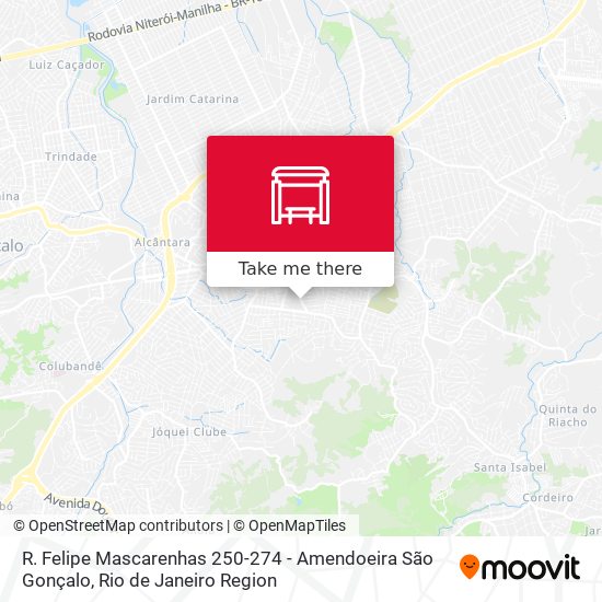 R. Felipe Mascarenhas 250-274 - Amendoeira São Gonçalo map