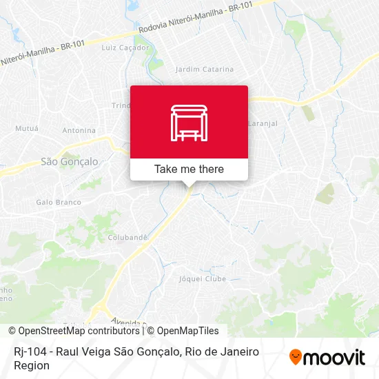 Rj-104 - Raul Veiga São Gonçalo map