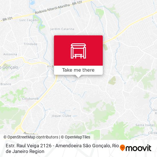 Estr. Raul Veiga 2126 - Amendoeira São Gonçalo map