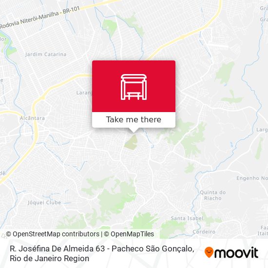 R. Joséfina De Almeida 63 - Pacheco São Gonçalo map