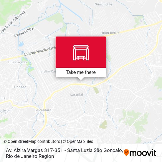 Mapa Av. Alzira Vargas 317-351 - Santa Luzia São Gonçalo