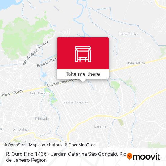 R. Ouro Fino 1436 - Jardim Catarina São Gonçalo map