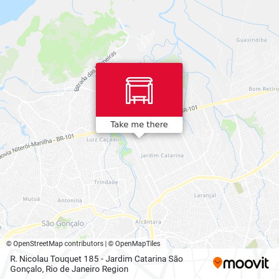 R. Nicolau Touquet 185 - Jardim Catarina São Gonçalo map