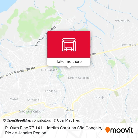 R. Ouro Fino 77-141 - Jardim Catarina São Gonçalo map