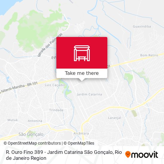R. Ouro Fino 389 - Jardim Catarina São Gonçalo map