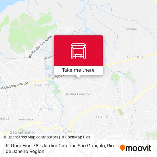 R. Ouro Fino 78 - Jardim Catarina São Gonçalo map