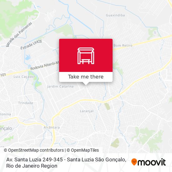 Mapa Av. Santa Luzia 249-345 - Santa Luzia São Gonçalo