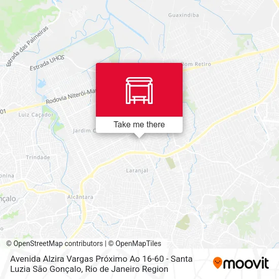 Avenida Alzira Vargas Próximo Ao 16-60 - Santa Luzia São Gonçalo map