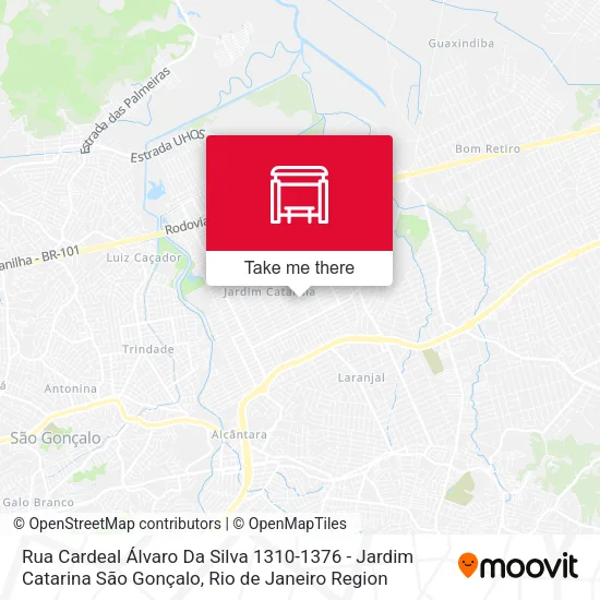 Rua Cardeal Álvaro Da Silva 1310-1376 - Jardim Catarina São Gonçalo map