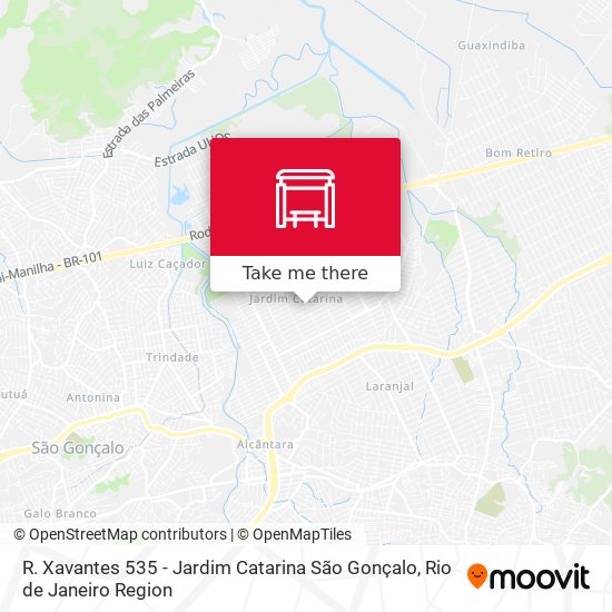R. Xavantes 535 - Jardim Catarina São Gonçalo map