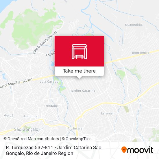 R. Turquezas 537-811 - Jardim Catarina São Gonçalo map