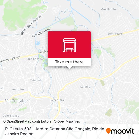 R. Caetés 593 - Jardim Catarina São Gonçalo map