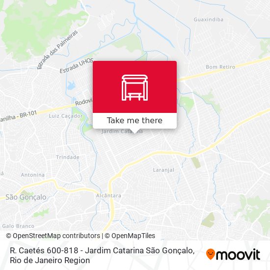 R. Caetés 600-818 - Jardim Catarina São Gonçalo map