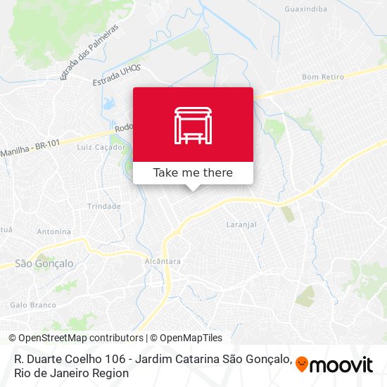 R. Duarte Coelho 106 - Jardim Catarina São Gonçalo map